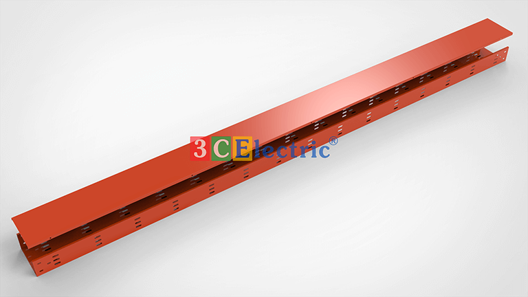 Bản vẽ 3D máng cáp điện cam bản vẽ 3D máng cáp sơn tĩnh điện màu cam