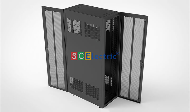bản vẽ 3D tủ rack 45U D1200 cho trung tâm dữ liệu bản vẽ 3D tủ rack 45U D1200 cho data center