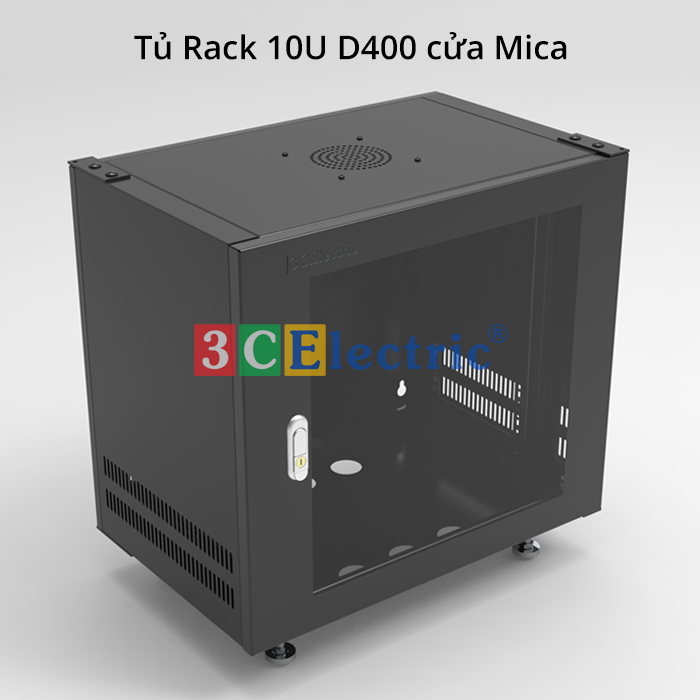 t?rack 10u D400 cửa mica