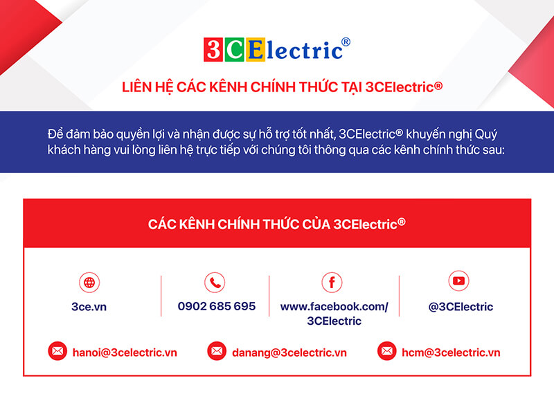 liên hệ các kênh chính thức tại 3CElectric liên hệ các kênh chính thức tại 3CElectric